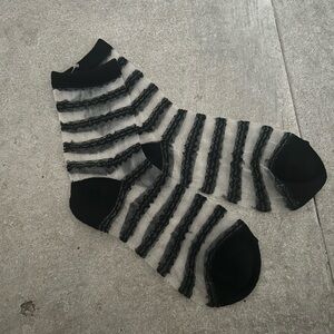 Black and White Sheer Socks- so sexy!